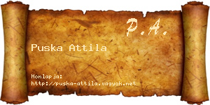 Puska Attila névjegykártya