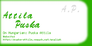attila puska business card